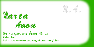 marta amon business card