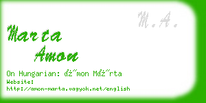 marta amon business card